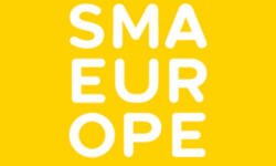 Image shows the SMA Europe logo - white text on a yellow background