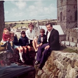 Clare with her family when young