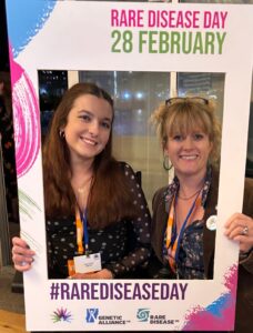 Portia and Molly at the Rare Disease Day event 2026